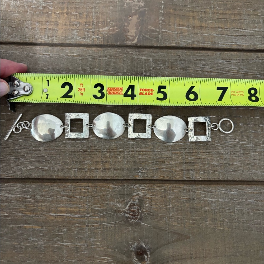 Silver Geometric Bracelet - Picture 3 of 3